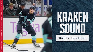 Kraken Sound Matty Beniers  Apr 22 2023 Morning Skate [upl. by Suilmann]