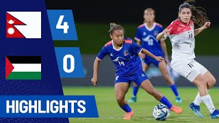 Nepal vs Palestine Extended Highlights  Waff Womens Championship 2024 [upl. by Henley]