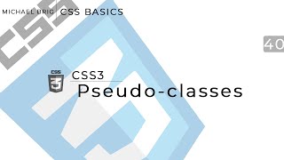 CSS Basics  Pseudoclasses [upl. by Denny721]