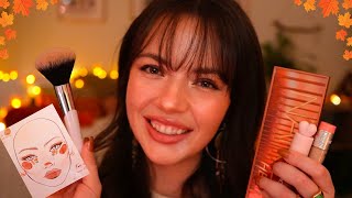 ASMR Giving You a Fall Makeup Look🧣🍁🍂layered sounds pampering positive [upl. by Vaughan850]