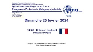 Culte  Dimanche 25 Février 2024 [upl. by Yerkovich901]