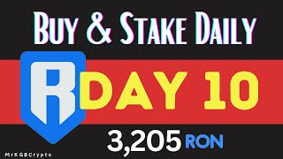 RONIN TOKEN Ron Token Daily Buys amp Staking Journeys  DAY 10 [upl. by Jaquenette]