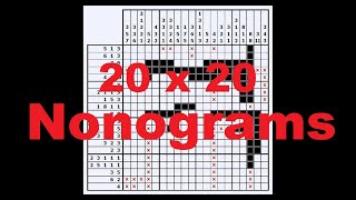 Solving 20x20 Nonograms [upl. by Fasta]