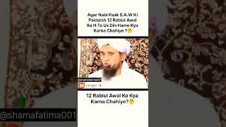 12 Rabiul Awal Ko Nabi Paak SAW Wiladat Ka Din12Rabiul Awal Ko Jashn Manana yt islam shorts [upl. by Aiuqal]