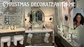 🎄CHRISTMAS DECOR  HIGH END CREDENZA  CONSOLE STYLING ❄️ [upl. by Rafael]