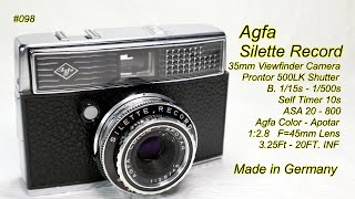 AGFA Silette Record 1963 [upl. by Epoillac606]