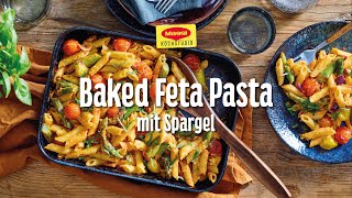 Schnelle Baked Feta Pasta mit Spargel [upl. by Mapes733]