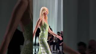 Claudia Schiffer in Versace SpringSummer 2024 FashionShow [upl. by Litton981]