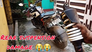 Duke 250 Rear suspension oil leak 😭😭 how to change Duke 250 suspension  suspension upgrade 😍😍 [upl. by Yeslek]