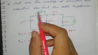 Find the Ammeter reading and Voltmeter reading from the circuit ll MicroFarad20 [upl. by Flora892]