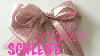 SCHLEIFE aus BÄNDERN TUTORIAL Annas Perlen [upl. by Richmal793]