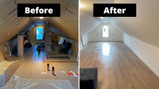 DIY Unfinished Attic Remodel into Music Studio [upl. by Alyahsal42]