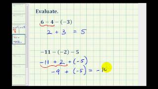 Ex 1 Evaluate Expressions Involving Integer Subtraction [upl. by Jeffie]