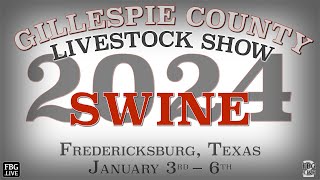 SWINE  2024 Gillespie County Youth Livestock Show [upl. by Mickie]