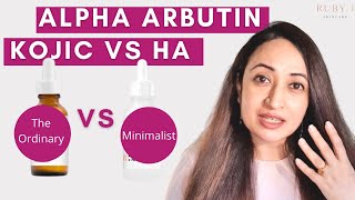 Be Minimalist Alpha Arbutin With Kojic Acid Review  DUPE for THE ORDINARY Beminimalist Serum India [upl. by Enelak]