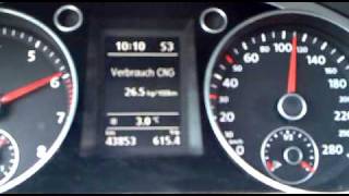 VW Passat 14 TSI 150 PS Erdgas  0  130 kmh [upl. by Januisz]