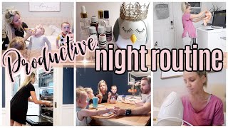 NEW PRODUCTIVE NIGHT ROUTINE AS A FAMILY OF 5  26 WEEKS PREGNANT WITH 3 KIDS  TIFFANI BEASTON [upl. by Tremayne838]