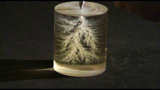 Lichtenberg figures in plexiglass [upl. by Huntley]