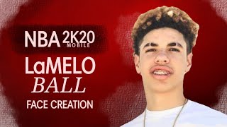 LaMelo Ball Face Creation  NBA 2K20 Mobile  𝗲𝘆𝗼 [upl. by Aelem373]