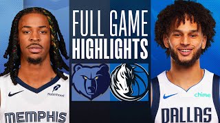 GRIZZLIES at MAVERICKS  NBA PRESEASON FULL GAME HIGHLIGHTS  October 7 2024 [upl. by Bone]