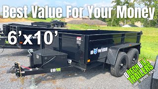 BWISE 6x10 Dump Trailer  10K GVWR  Model DT610LPLE10 [upl. by Ylahtan]