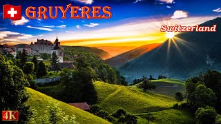 Gruyeres The most beautiful medieval town with a breathtaking view of the countryside 2023 [upl. by Odrawde]