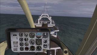 Dodosim Bell 206B III Landing on Yacht [upl. by Acinorav]