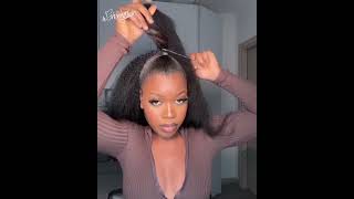 New How to get a easy high ponytail with 3IN1 half wig [upl. by Garcon261]