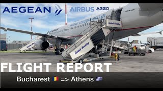 AEGEAN Airbus A320200  Economy class  Bucharest 🇷🇴 to Athens 🇬🇷  Flight Report [upl. by Sible]