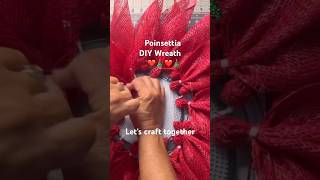 Poinsettia DIY Wreath Christmas Wreath DIY Christmas Wreath Wreath Making  Christmas DIY [upl. by Emmye]