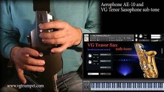 Aerophone AE10 with NI Kontakt Saxophone Sound library wav and nki [upl. by Batruk]