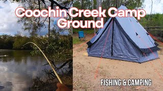 Fishing amp Camping At Coochin Creek Camp Area  New Camp Setup [upl. by Pasia]