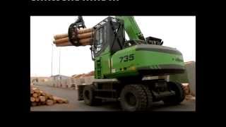 SENNEBOGEN  Timber Handling 730 Mobile Heavy Duty machine with 8 m compact boom [upl. by Dom607]