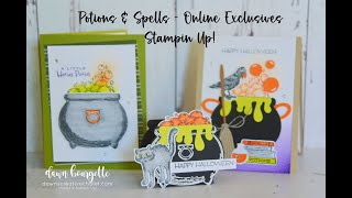 REPLAY FB Live 143 3 ideas using the Potions amp Spells Bundle stampinup onlineexclusive halloween [upl. by Rebliw838]