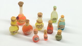 Miniature Wish Bottles Polymer clay and latex molds Tutorial [upl. by Arrat]