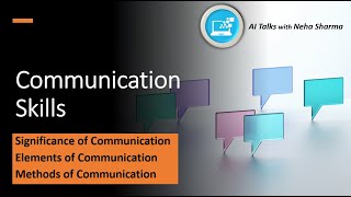 Communication Skills Elements  Significance  Methods [upl. by Janis25]