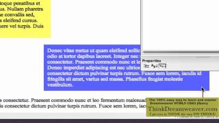 Dreamweaver CS55 HTML5 CSS3 tutorial paragraph nthchild lessonspart 4 [upl. by Ferde]