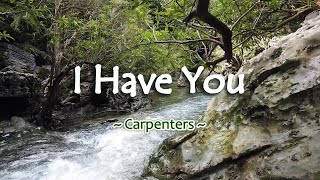 I Have You  KARAOKE VERSION  as popularized by Carpenters [upl. by Garda389]