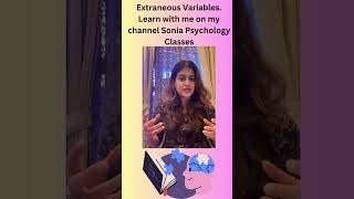 Extraneous Variables Research Methods Psychology for all boards IB AS A Level cbse icse nios [upl. by Venetia]