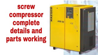 screw compressor working and parts detail in factory installed compressor [upl. by Carree]