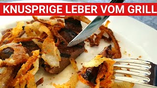 ♨️ GRILLBLITZ Leber mit knusprigen Zwiebeln perfekt vom Gasgrill BBQ Tutorial wie beim Griechen [upl. by Putnam]