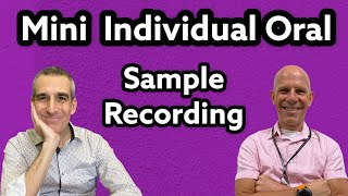 IB English Individual Oral  The Mini IO  Full Recording [upl. by Swisher]