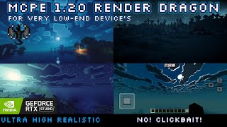 RENDER DRAGON Best Realistic Shaders For Minecraft PE 120 [upl. by Bertelli]