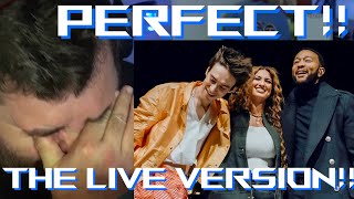 Singer reaction to JACOB COLLIER JOHN LEGEND TORI KELLY  BRIDGE OVER TROUBLED WATER LIVE [upl. by Litch623]