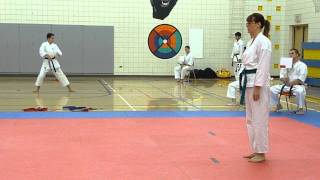 Heian Yondan Green Belt Kata  Charleswood Karate  Brandon Karate Tournament 2012  Karate Women [upl. by Eeleak]