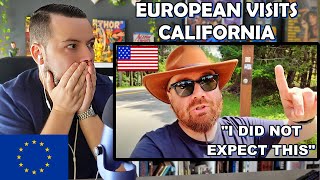 European Reacts to European Goes To America For The First Time California🐻 [upl. by Eicram]