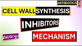 Antibiotics mode of action malayalam Penicillins Cephalosporins Vancomycin Cell wall Inhibitors [upl. by Sredna]