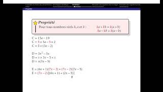 Calcul littéral  Factoriser [upl. by Arihay983]