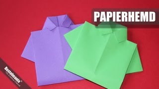 Papierhemd falten  Hemd  shirt  Origami [upl. by Ayin]