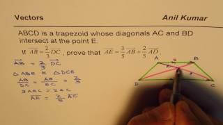 Prove the Linear Combination in Trapezoid for Diagonal for 2 to 3 Ratio [upl. by Haliled]